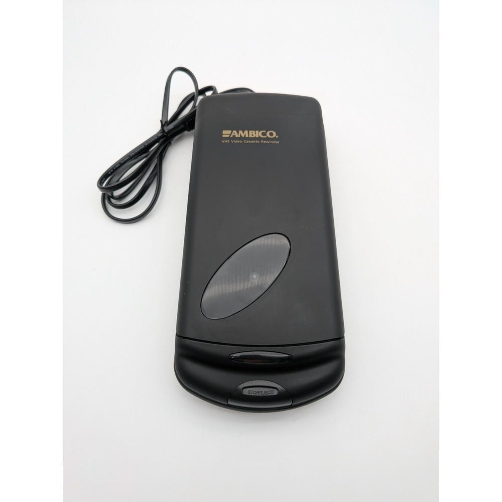 Ambico VHS Video Cassette Tape Rewinder Black #5H23 Tested Working